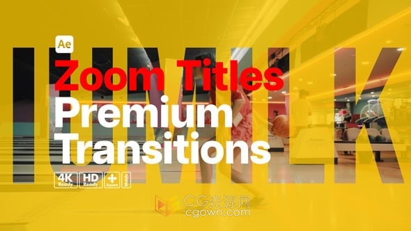 AE模板-高级过渡缩放标题Premium Transitions Zoom Titles