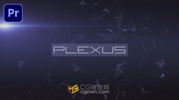 PR模板-低多边形背景网络空间智能企业宣传Plexus标题