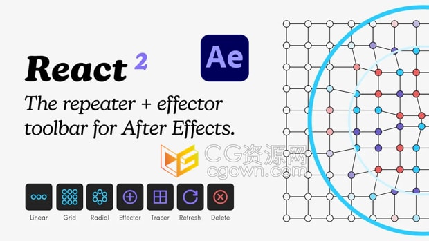 AE脚本React 2.0.0图层复制克隆布局快速创建工具