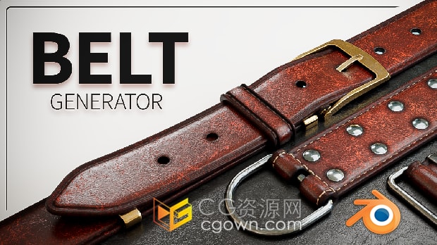 Blender插件Belt Generator皮带腰带生成器