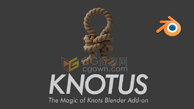 Blender插件Knotus v1.1.0创建绳子打结绳结