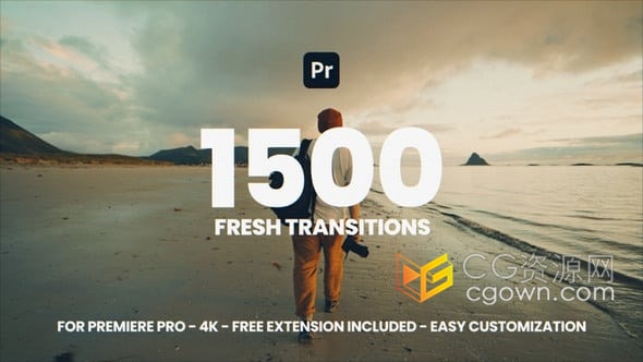 1500种全新转场特效动画PR模板Transitions for Premiere Pro