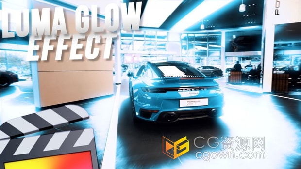 FCPX插件8种画面扫光发光特效效果预设Luma Glow Effect