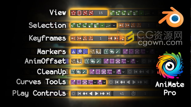 Blender插件Animate Pro V0.25.10318动画工具曲线控制调节