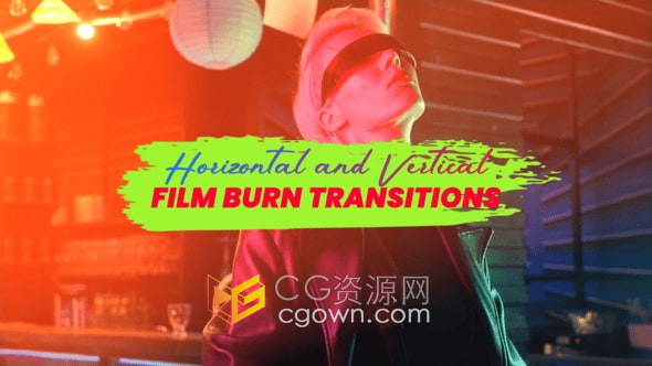 免費(fèi)下載AE光效轉(zhuǎn)場模板Film Burn Transitions