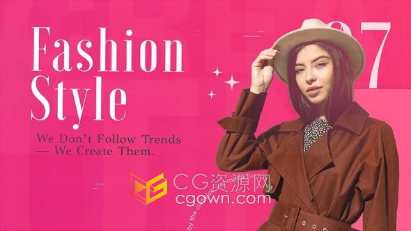 時(shí)尚品牌宣傳包裝美容女性頻道介紹開場(chǎng)-AE模板