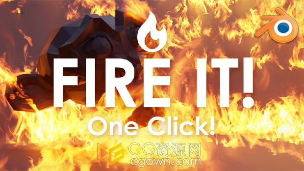 Blender插件Fire It! v1.0模擬火焰燃燒效果