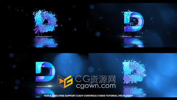 Trapcode Particular制作粒子特效LOGO动画视频片头-AE模板