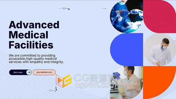 玻璃水晶光泽视频动画适合创建医学保健医疗宣传幻灯片-AE模板