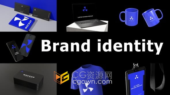 服裝T恤杯子名片工作牌手機(jī)筆記本電腦模型3D企業(yè)品牌標(biāo)識(shí)展示-AE模板