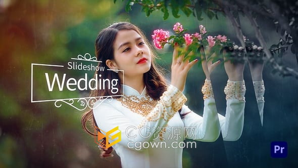 高級(jí)感夢(mèng)幻般婚禮幻燈片浪漫的開(kāi)幕式活動(dòng)相冊(cè)-PR模板