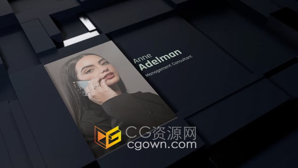 AE模板-三维立体挤出动画场景公司会议名人演讲访谈讲座宣传视频