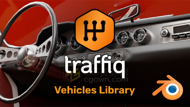 Blender插件Car Library – Traffiq Library Full v2.3.0綁定汽車模型預設