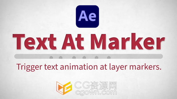 AE腳本Text At Marker v1.1.0圖層標記自動觸發文本動畫