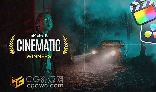 达芬奇插件-33个文字标题动画视频特效转场过渡预设包mMake it Cinematic