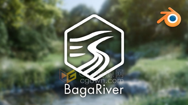 Blender插件Baga River Generator V1.1河流小溪生成器