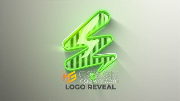 企业品牌LOGO动画设计资源简约大气闪亮光泽AE标志模板