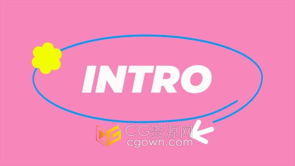 简洁开场介绍视频片头动画AE模板下载