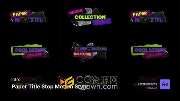 6个纸张展开图形动画版式文字标题动画免费下载AE模板-CG资源网 6个纸张展开图形动画版式文字标题动画免费下载AE模板