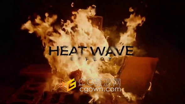 熱浪效應生成逼真熱浪扭曲效果PR模板Heatwave Effect