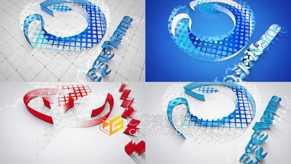 AE模板-3D绘图动画标志建筑设计企业公司品牌LOGO揭示