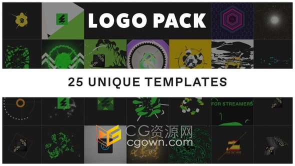 提供各種樣式設(shè)計(jì)適合各類品牌LOGO介紹25個動畫標(biāo)志AE模板