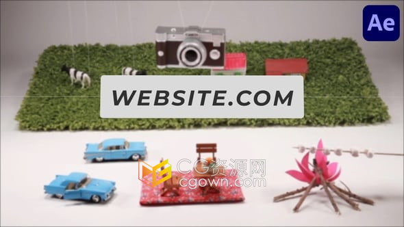 3D乡村氛围场景动画宣传视频片头-AE模板-CG资源网 3D乡村氛围场景动画宣传视频片头-AE模板