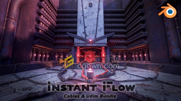 Blender插件InstantFlow v1.0电缆管道生成器