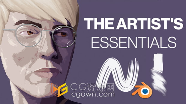 Blender插件The Artist’s Essentials图形绘画笔刷工具50种