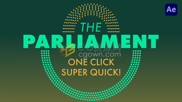AE腳本The Parliament V1.0議會記錄信息數據可視化圖形動畫+視頻教程