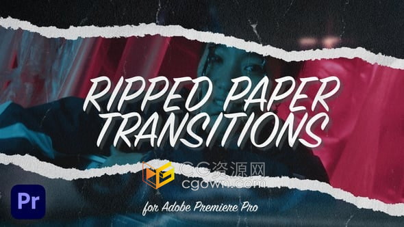30种撕纸张特效过渡视频转场动画-Premiere模板