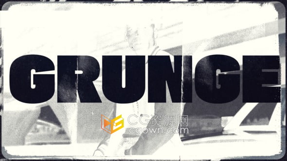 粗糙Grunge风格时尚摇滚音乐派对简短视频演示-AE模板