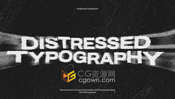 仿旧印刷字破烂效果文字标题动画AE模板Distressed Typography-CG资源网 仿旧印刷字破烂效果文字标题动画AE模板Distressed Typography