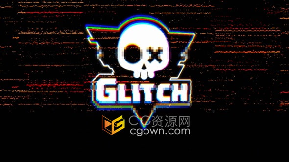 动态故障失真特效动画LOGO视频片头制作-PR模板