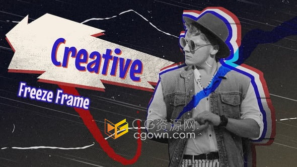 3种风格复古气息创意定格动画介绍人物信息视频-AE模板