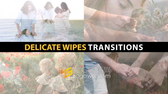 24种柔和叠加式转场过渡AE模板Delicate Wipes Transitions