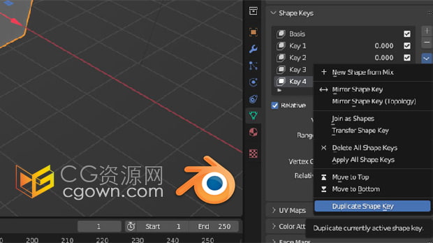 Blende插件Duplicate Shape Key v0.0.3高效復(fù)制形狀鍵