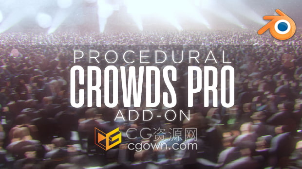 Blender插件Procedural Crowds v2.2.0程序化人群生成器+预设库