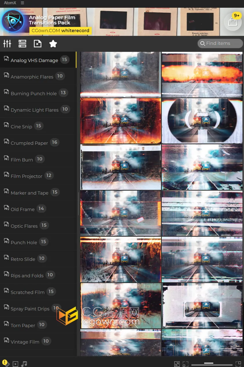 225种转场特效动画PR脚本预设包复古氛围视频过渡-CG资源网 225种转场特效动画PR脚本预设包复古氛围视频过渡