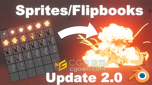 Blender实时视觉特效粒子节点资产预设包Sprite Particles For Realtime Vfx With Geonodes V1.2.1