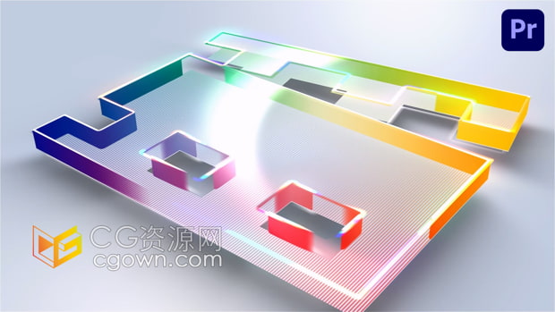 中文PR模板-明亮简洁LOGO演绎视频片头片尾