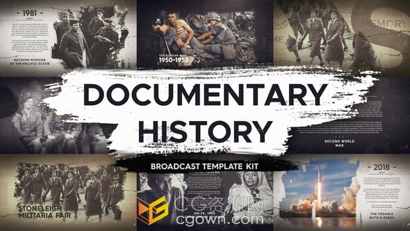 歷史時間軸紀錄片介紹宣傳視頻-AE模板
