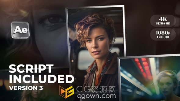 照片幻燈片電子視頻相冊制作神器-AE模板下載