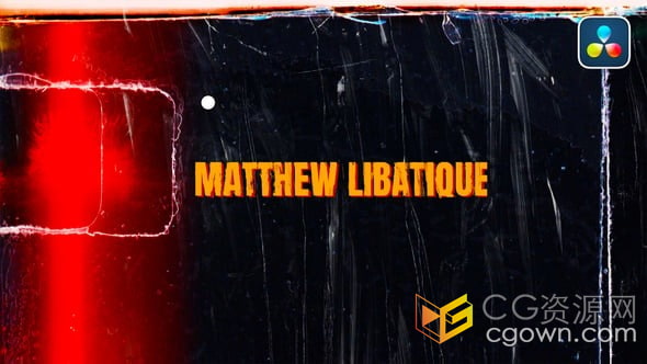 胶片噪点纹理效果复古电影感开场视频片头-达芬奇模板