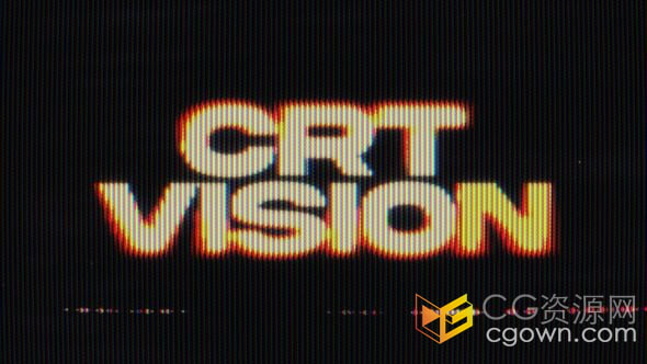 7款CRT风格动画效果扭曲文字标题AE模板-CG资源网 7款CRT风格动画效果扭曲文字标题AE模板