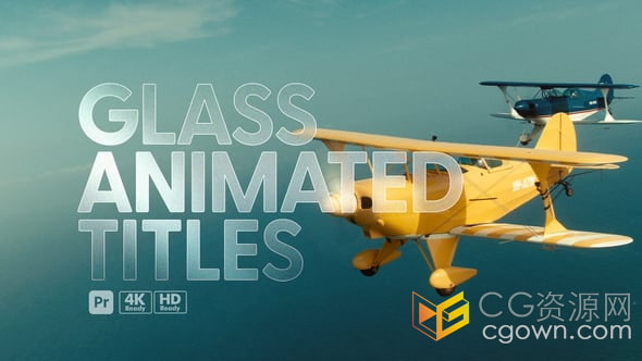 19款水晶液态玻璃效果文字标题动画4K分辨率PR模板