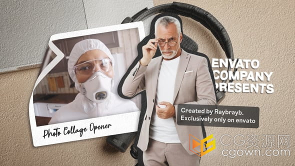 照片拼贴创意动画开场宣传视频片头-AE模板