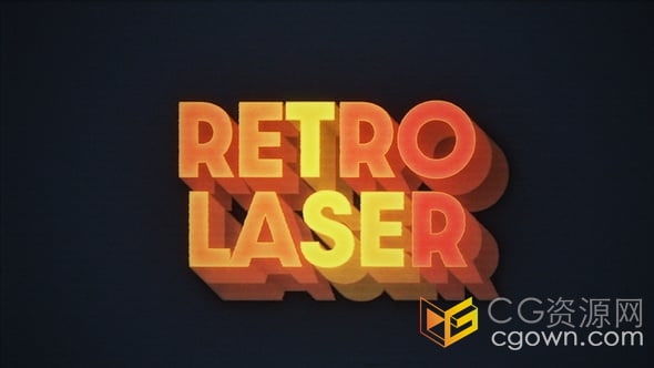 复古风格的激光标题挤出效果3D文本动画-AE模板-CG资源网 复古风格的激光标题挤出效果3D文本动画-AE模板