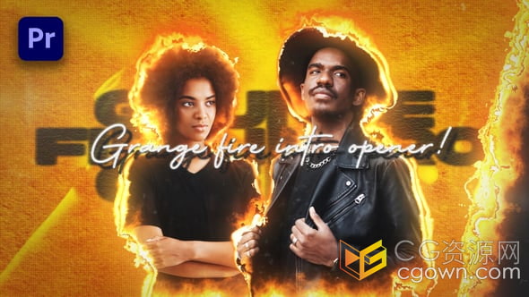 乐队开场曲火焰燃烧视觉效果派对宣传片头视频-AE模板