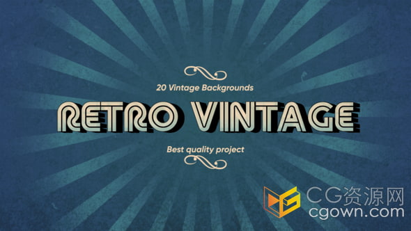 20种效果的复古背景动画元素免费下载AE模板